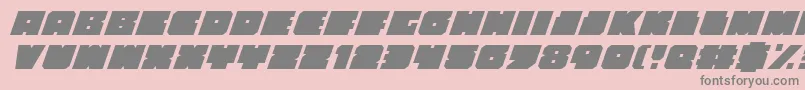 Anakefkai-fontti – harmaat kirjasimet vaaleanpunaisella taustalla
