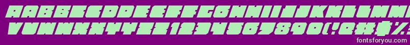 Anakefkai Font – Green Fonts on Purple Background