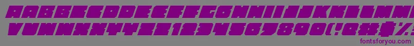 Шрифт Anakefkai – фиолетовые шрифты на сером фоне