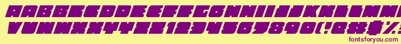 Anakefkai Font – Purple Fonts on Yellow Background