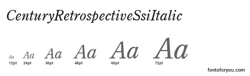 CenturyRetrospectiveSsiItalic Font Sizes