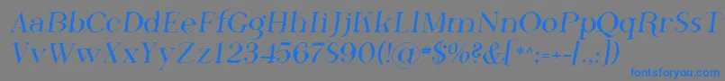 Sfphosphorusfluoride Font – Blue Fonts on Gray Background