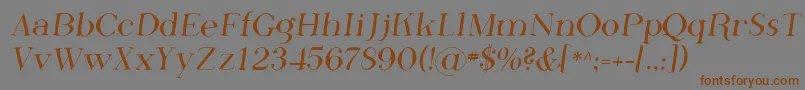 Шрифт Sfphosphorusfluoride – коричневые шрифты на сером фоне
