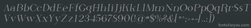 フォントSfphosphorusfluoride – 黒い背景に灰色の文字