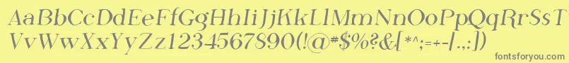 Sfphosphorusfluoride Font – Gray Fonts on Yellow Background