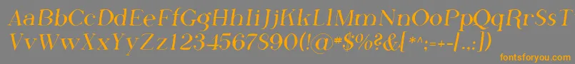 Sfphosphorusfluoride Font – Orange Fonts on Gray Background