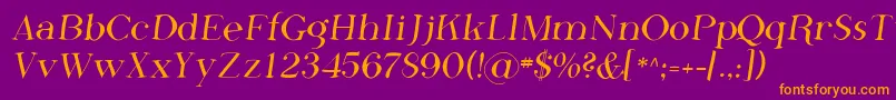 Sfphosphorusfluoride Font – Orange Fonts on Purple Background