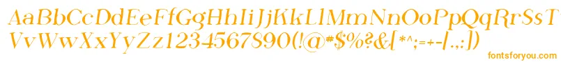 Шрифт Sfphosphorusfluoride – оранжевые шрифты на белом фоне