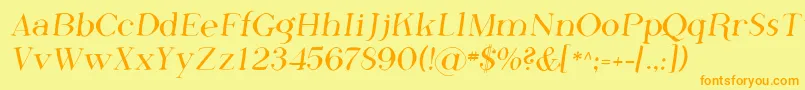 Sfphosphorusfluoride Font – Orange Fonts on Yellow Background