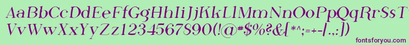 Sfphosphorusfluoride Font – Purple Fonts on Green Background