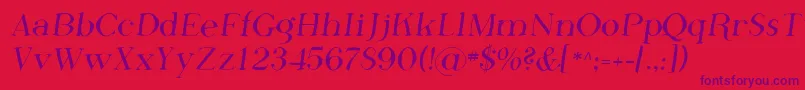 Sfphosphorusfluoride Font – Purple Fonts on Red Background