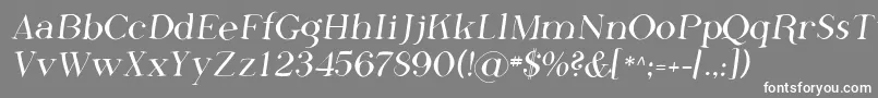 Sfphosphorusfluoride-fontti – valkoiset fontit harmaalla taustalla