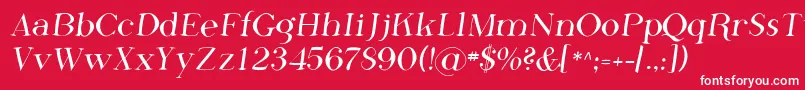 Шрифт Sfphosphorusfluoride – белые шрифты на красном фоне