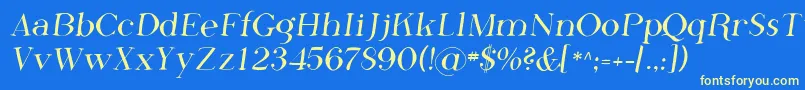 Sfphosphorusfluoride Font – Yellow Fonts on Blue Background