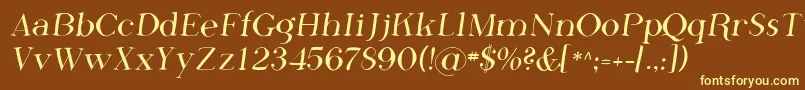 Шрифт Sfphosphorusfluoride – жёлтые шрифты на коричневом фоне