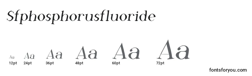 Größen der Schriftart Sfphosphorusfluoride