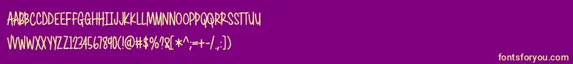 BmdGenerallySpeaking Font – Yellow Fonts on Purple Background