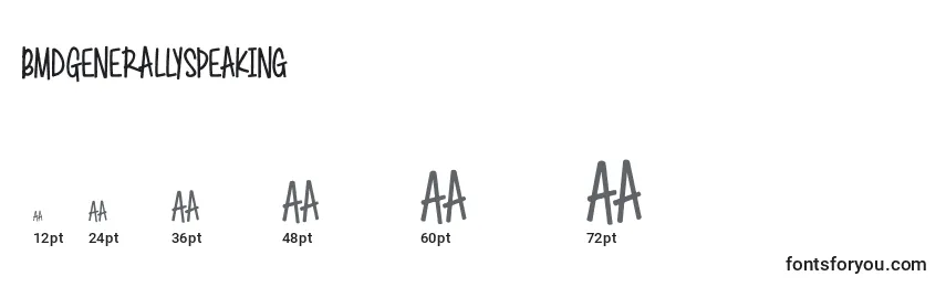 Tamanhos de fonte BmdGenerallySpeaking