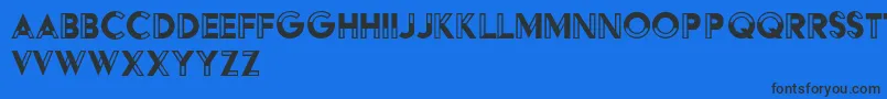 HffBlackSteel Font – Black Fonts on Blue Background