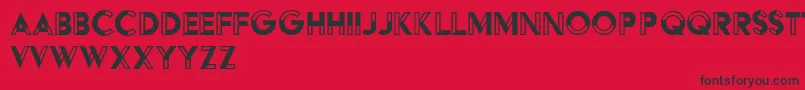 HffBlackSteel Font – Black Fonts on Red Background