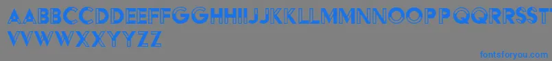 HffBlackSteel Font – Blue Fonts on Gray Background