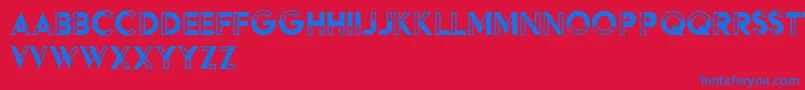 HffBlackSteel Font – Blue Fonts on Red Background