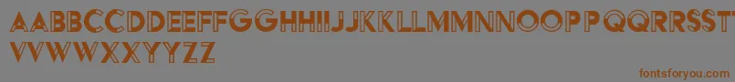 HffBlackSteel Font – Brown Fonts on Gray Background