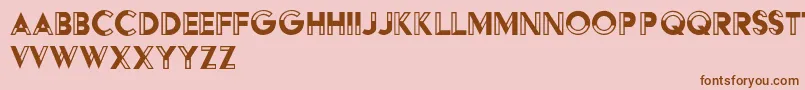 HffBlackSteel Font – Brown Fonts on Pink Background
