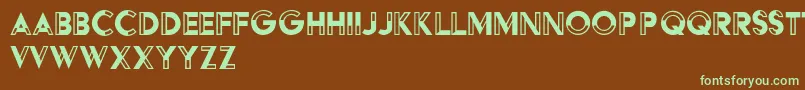 HffBlackSteel Font – Green Fonts on Brown Background