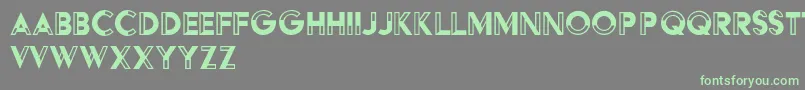 HffBlackSteel-Schriftart – Grüne Schriften auf grauem Hintergrund