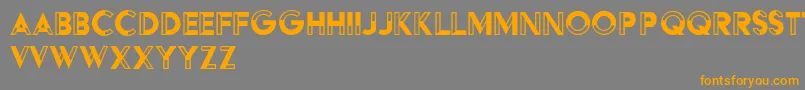 HffBlackSteel-Schriftart – Orangefarbene Schriften auf grauem Hintergrund