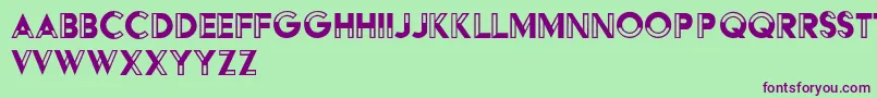 HffBlackSteel Font – Purple Fonts on Green Background