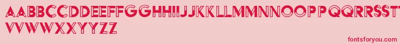 HffBlackSteel Font – Red Fonts on Pink Background