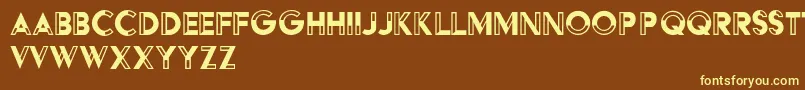 HffBlackSteel Font – Yellow Fonts on Brown Background