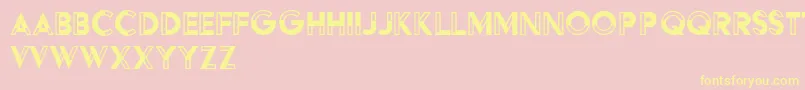 HffBlackSteel Font – Yellow Fonts on Pink Background