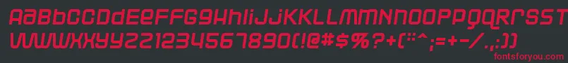 Blacr Font – Red Fonts on Black Background