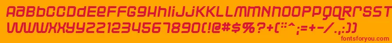 Blacr Font – Red Fonts on Orange Background
