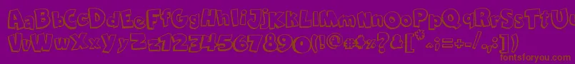 Шрифт ComicaBd – коричневые шрифты на фиолетовом фоне