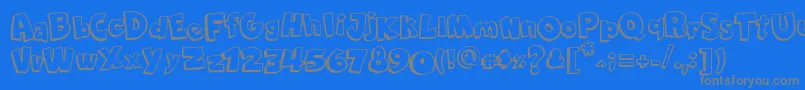 ComicaBd-Schriftart – Graue Schriften auf blauem Hintergrund