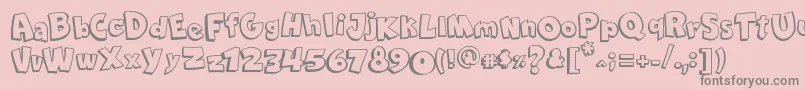 ComicaBd Font – Gray Fonts on Pink Background