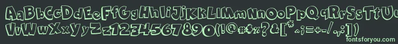 ComicaBd Font – Green Fonts on Black Background