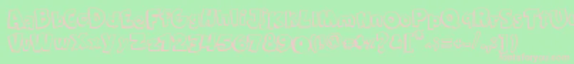 ComicaBd-fontti – vaaleanpunaiset fontit vihreällä taustalla