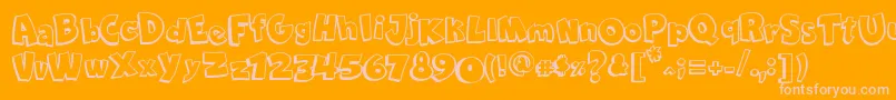ComicaBd Font – Pink Fonts on Orange Background