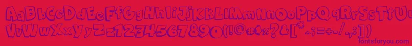 fuente ComicaBd – Fuentes Moradas Sobre Fondo Rojo