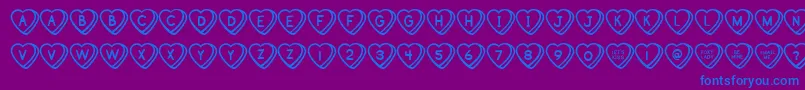 Sweehb Font – Blue Fonts on Purple Background