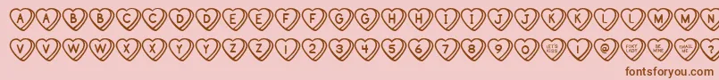 Sweehb Font – Brown Fonts on Pink Background