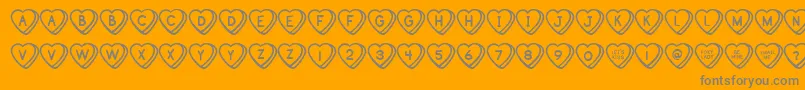 Sweehb Font – Gray Fonts on Orange Background