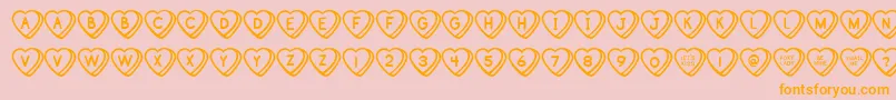 Sweehb Font – Orange Fonts on Pink Background