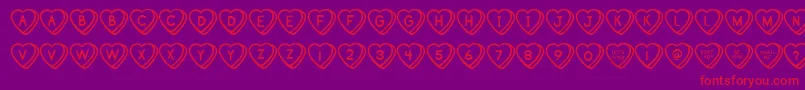 Sweehb Font – Red Fonts on Purple Background