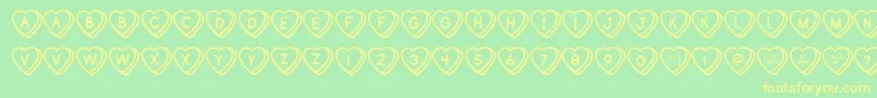 Sweehb Font – Yellow Fonts on Green Background